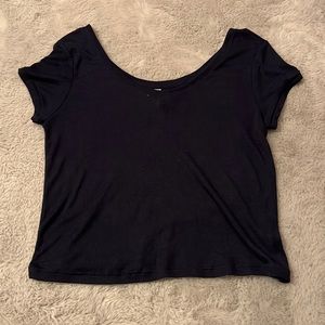 Navy blue short sleeve shirt